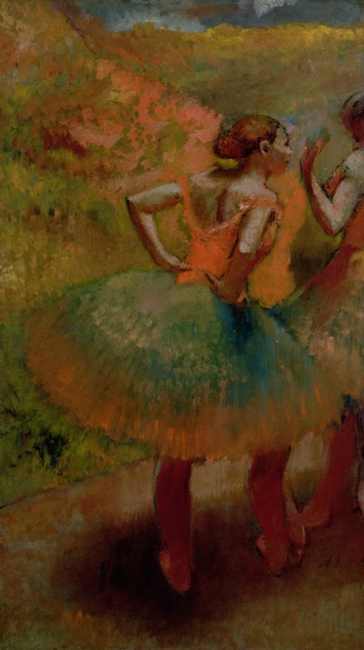 Bailarinas con faldas verdes, c.1895 de Edgar Degas